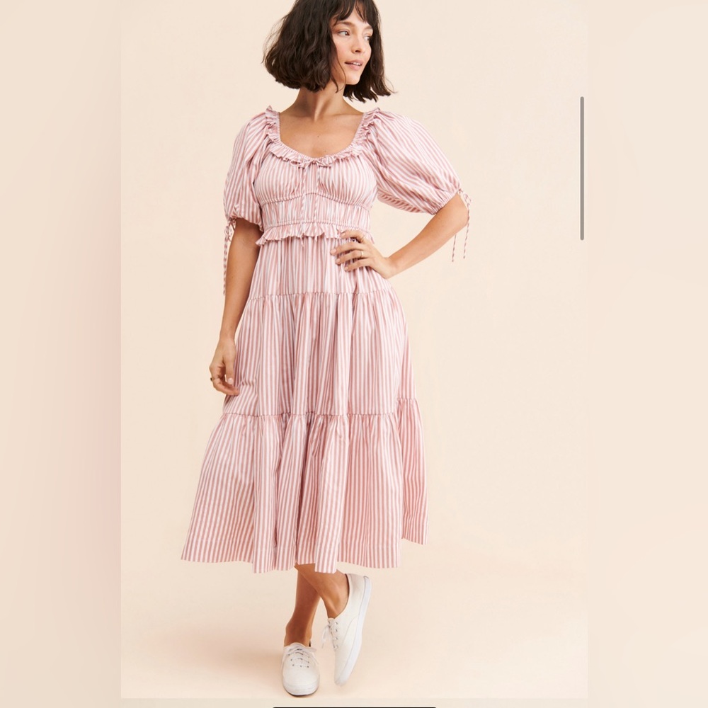 Brielle Striped Midi Dress